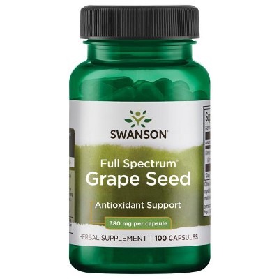 Swanson Grape Seed Capsules, 380 mg, 100 Count