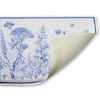 Stupell Industries Blue Toile Flowers Printed Plush Bath Mat And Bath Rug, Design By Susan Winget, 18"X30" - 2 of 4