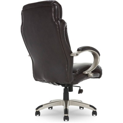 Roasted Chestnut Bonded Leather Executive Swivel Chair with AIR Lumbar Support