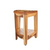 18" SnazzyCorner Tall Teak Shower Shelf - EcoDecors - 4 of 4
