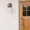 Robert Stevenson Lighting Gage Industrial Tapered Seedy Glass and Metal Wall Mounted Outdoor Light - 2 of 4
