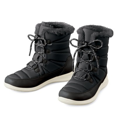 Collections Etc Lace-up Warm Totes Boots