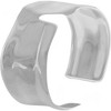 Anna-Kaci Women's Sculptural Gold Tone Cuff Bracelet Open Geometric Statement Design - 3 of 4