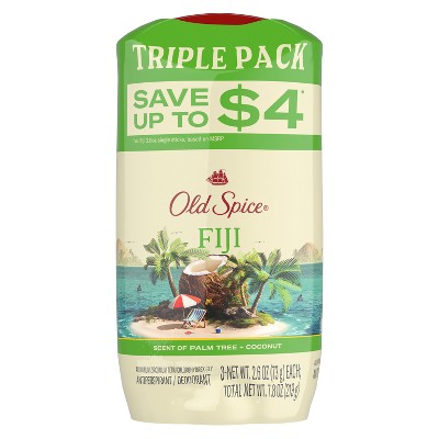 Old Spice Men's Antiperspirant & Deodorant - Fiji with Palm Tree - 2.6oz/3pk
