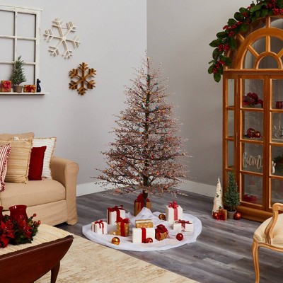 4ft Multicolor LED Frosted Berry Twig Christmas Tree