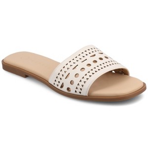 Journee Women's Brodie Flat Sandals - 1 of 4