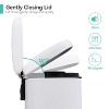 Trash Can, 5L/1.3 Gallon Bathroom Trash Can Stainless Steel with Foot Pedal & Quiet-Close Lid - 4 of 4