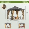 Erommy 10' X 10' Hardtop Gazebo,Outdoor Gazebo with Aluminum Frame,Galvanized Steel Double Roof - 4 of 4