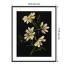 Kate and Laurel Framed Art Moody Floral 4 by Annie Quigley, 33x41, Stylish Black Narrow - 2 of 4
