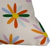 Lane and Lucia Patchwork Daisies Square Throw Pillow Ivory/Orange - Deny Designs - 3 of 4