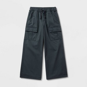 Pantalones Adaptables de Pierna Ancha Tejidos con Cintura Elástica para Niñas - Cat & Jack™ Negro