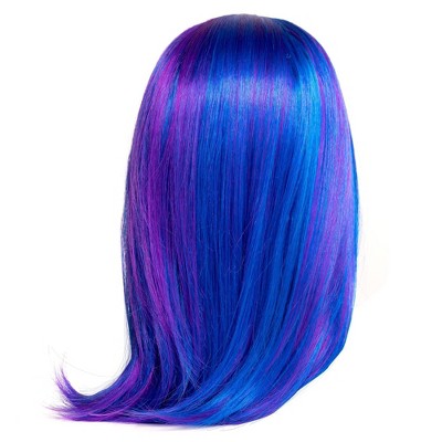 I M A Stylist Blue Wig 18 Long Straight Synthetic Fiber Hair Target