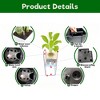 Kumasinova Set of 2 Square Planter Indoor Outdoor,22" High Faux Rattan Flower Pot with Automatic Watering System for Porch,Patio,Backyard - 4 of 4
