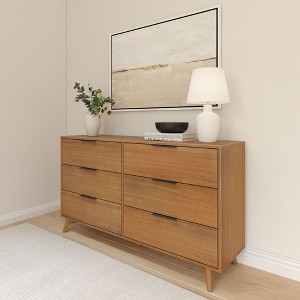 Plank+Beam 6 Drawer Dresser with Brass Handle - 1 of 4