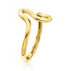 Pure Collection by Ross-Simons Italian 14kt Yellow Gold Asymmetrical Wave Ring - 3 of 4