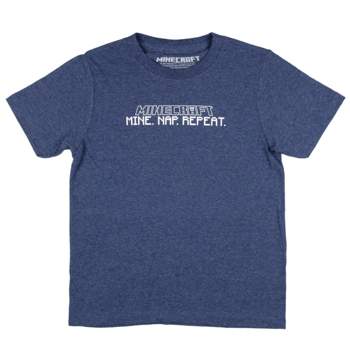 Minecraft Boys' Mine Nap Repeat Youth Kids Tee T-Shirt