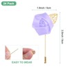 Unique Bargains Ribbon Alloy Outdoor Irregular Flower Lapel Pin 24 Pcs - 3 of 4