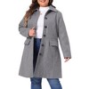 Agnes Orinda Women's Plus Size Winter Single Breasted Back Split with Pockets Long Overcoats - 2 of 4