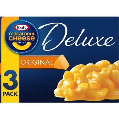 Kraft Macaroni & Cheese Deluxe Original Cheddar - 42oz/3pk
