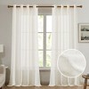 Deconovo Faux Linen Grommet Semi-Sheer Curtains (2 Panels, OEKO) - 2 of 4