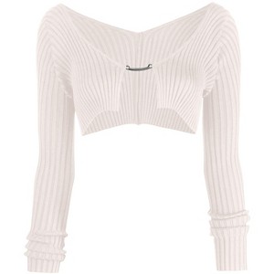 Women's Cropped Shrug Sweaters Long Sleeve Ruffle Rib Knit Bolero Open Front Short Cardigan S-2XL - 1 of 1