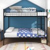 Bunk Bed with Trundle Metal Bunkbeds with Ladder and Full-Length Guardrail - 2 of 4