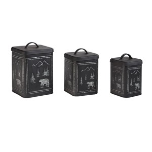 Park Designs Black Bear Canisters Set - 1 of 3