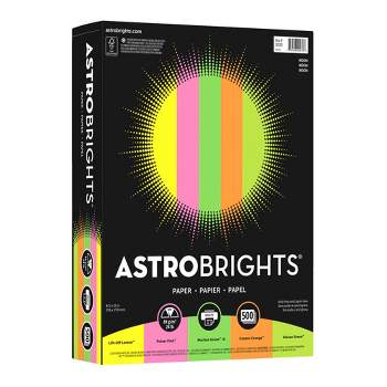 100 Sheet Astrobrights 5-color Primary Colored Paper : Target