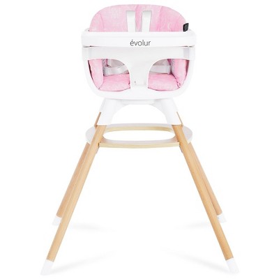 Image of Evolur Ann Beechwood 4-in-1 Highchair, Pink