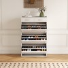 TIRAMISUBEST White Solid Wood Shoe Cabinet with 3 Flip Layers & Drawers, Entryway Storage for Daily Essentials - 3 of 4