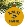 McNeese State University Cowboys Logo Wood Christmas Tree Holiday Ornament - 4 of 4