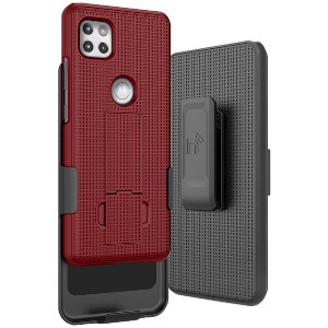 Nakedcellphone Case with Stand and Belt Clip Holster for Motorola Moto One 5G Ace - 1 of 4