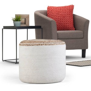 Winslet Round Braided Pouf - WyndenHall - 1 of 4