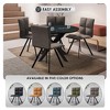 LeisureMod Wesley Modern Vegan Leather Dining Chair with Black Metal Legs - Durable and Easy to Clean, Perfect for Dining Rooms - 3 of 4