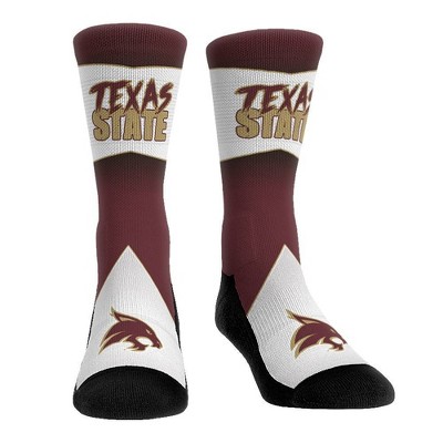 NCAA Texas State Bobcats Adult Battle Call Crew Socks - L/XL