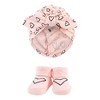 Hudson Baby Infant Girl Turban and Socks Set, Modern Rainbow, One Size - 3 of 4