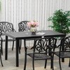 NicBex 55" Outdoor Dining Table,Modern Rectangle Aluminum  Patio Table with Metal Frame for 6 Person,Outdoor Furniture,Black - 4 of 4