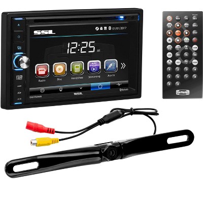 Sound Storm Laboratories DD764BR Double DIN Car Multimedia DVD Player 6.2 Inch Touchscreen with Bluetooth, Rear Camera, and Remote Control