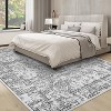 Washable Vintage Area Rug with Non-Slip Backing, Low Pile Soft Farmhouse Carpet for Living Room, Bedroom, Kids Playroom - 3 of 4