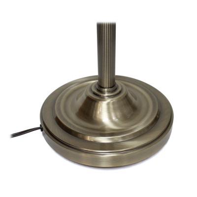 71" Antique Brass 2-Light Mother Daughter Floor Lamp