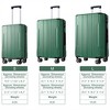 BEAFUP Set of 3 Luggage Sets, Hard shell ABS Lightweight Durable Suitcases with Double Spinner Wheels 20/24/28 Inch - 3 of 4