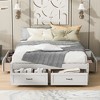 Okak Full/Queen Antique Wood Bed Frame with 6 Storage Drawers,Modern Classic Platform Bed for Bedroom,No Box Spring Needed - 2 of 4