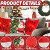 Set of 4 Merry Christmas Trees Reindeer Snowflake Throw Pillow Covers, 18 x 18 Inch Xmas Red Berries Hello Winter (Copy) - 4 of 4