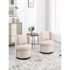 26.8"Upholstered Barrel Accent Chair with Ottoman - 3 of 4