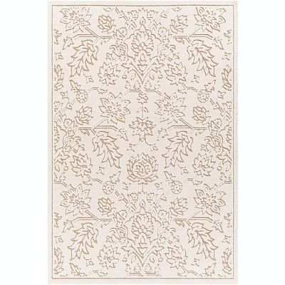 Mark & Day Melini 5'3"x7'3" Rectangle Woven Indoor and Outdoor Area Rugs Ivory: Stain-Resistant, Pet Friendly, Traditional Style