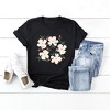 Simply Sage Market Women's Pink Flowers and Buds Short Sleeve Graphic Tee - 3 of 4