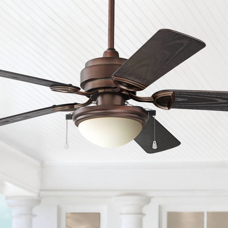 52" Casa Vieja Marina Breeze Industrial Rustic Farmhouse Indoor Outdoor Ceiling Fan with LED Light Oil Brushed Bronze Wet Rated for Patio Exterior, 2 of 8