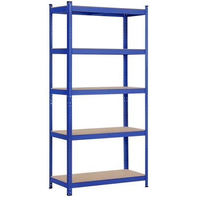Yaheetech 71in 5-Tier Metal Storage Rack 5 Adjustable Shelves Boltless Shelving