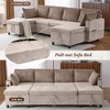 111.8" U-Shaped Sectional Sofa Bed with Storage & USB - 4 of 4