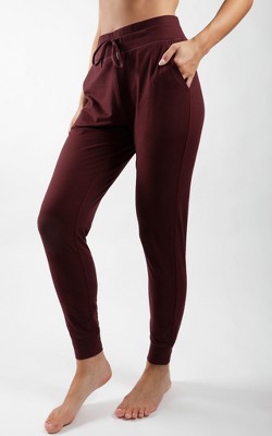 90 Degree By Reflex - Women's Heather Slim Jogger with Pockets - Heather  Cabernet - X Large